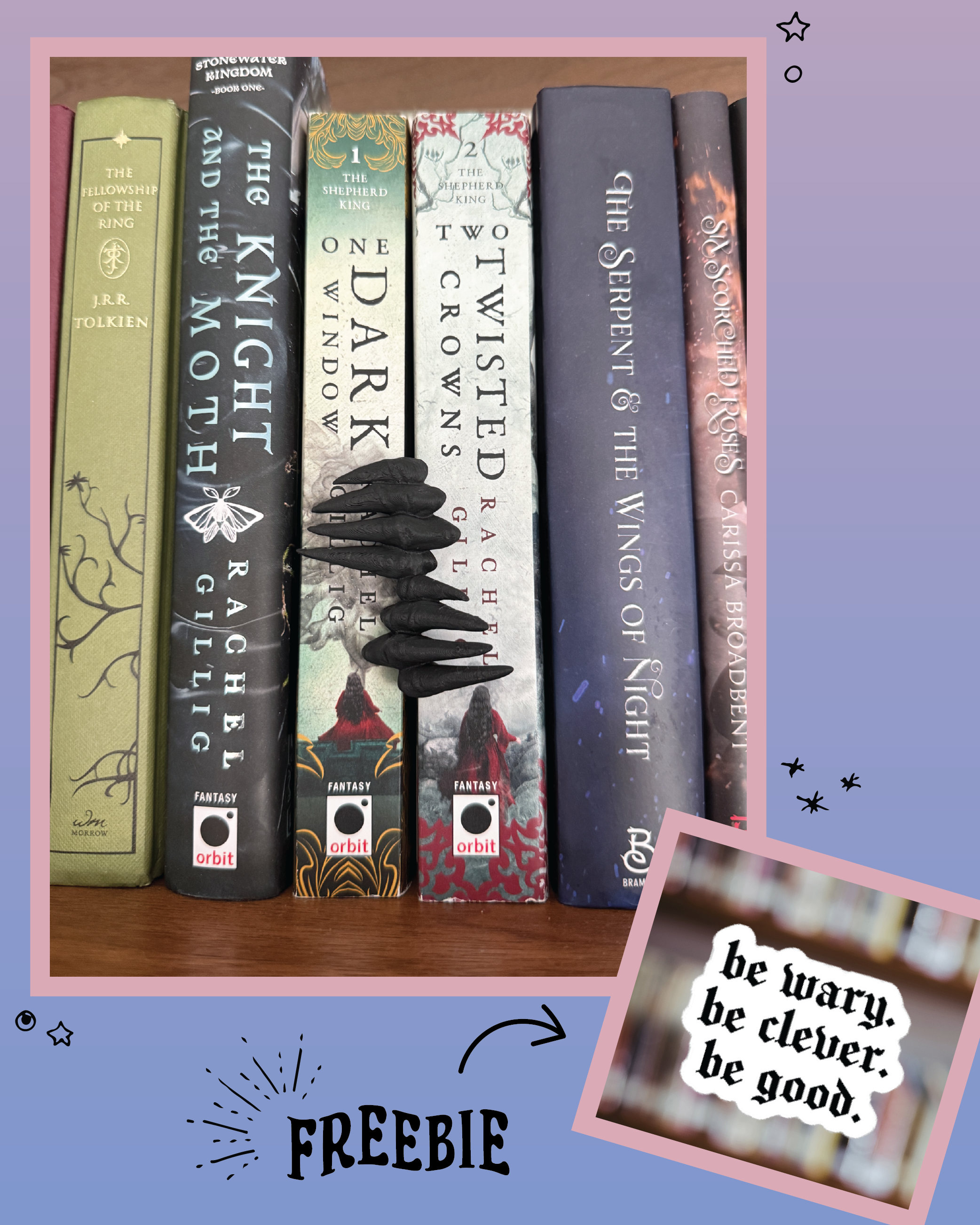 One Dark Window inspired Nightmare Claws Book Insert